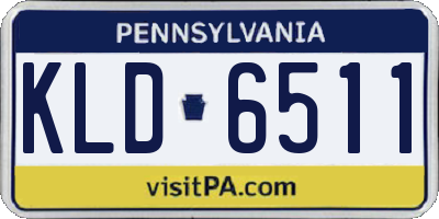 PA license plate KLD6511
