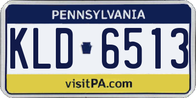 PA license plate KLD6513