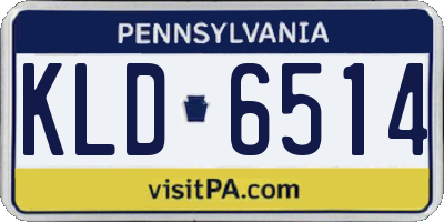 PA license plate KLD6514