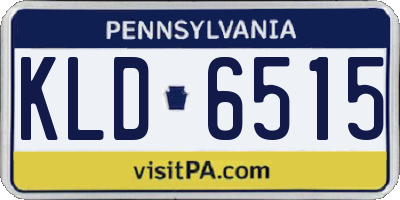 PA license plate KLD6515