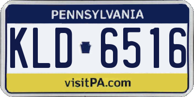 PA license plate KLD6516
