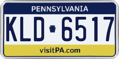 PA license plate KLD6517