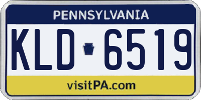 PA license plate KLD6519