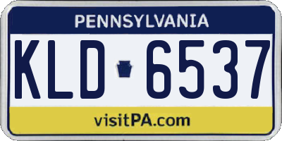 PA license plate KLD6537