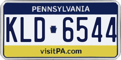 PA license plate KLD6544