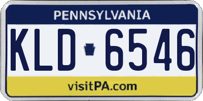 PA license plate KLD6546