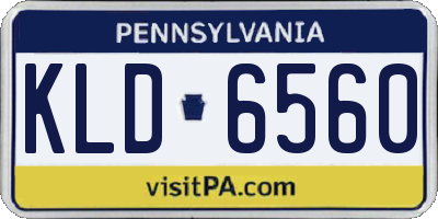 PA license plate KLD6560