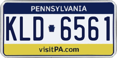 PA license plate KLD6561