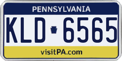 PA license plate KLD6565