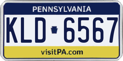 PA license plate KLD6567