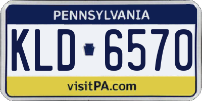 PA license plate KLD6570