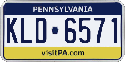 PA license plate KLD6571