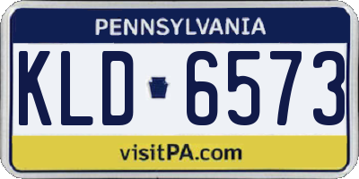 PA license plate KLD6573