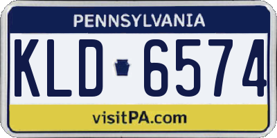 PA license plate KLD6574