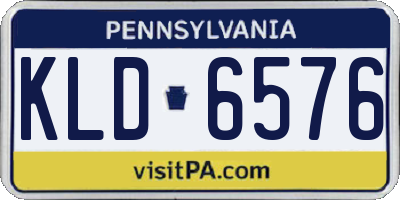 PA license plate KLD6576