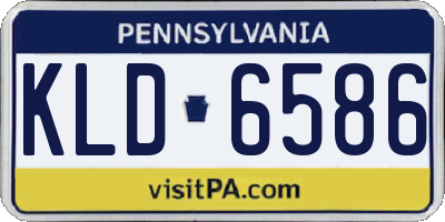 PA license plate KLD6586