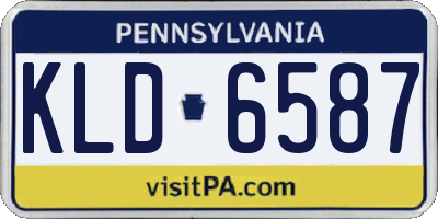 PA license plate KLD6587
