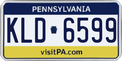 PA license plate KLD6599