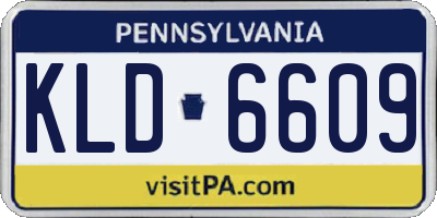 PA license plate KLD6609