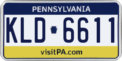 PA license plate KLD6611