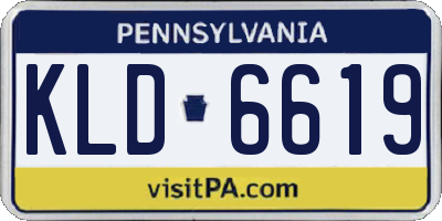 PA license plate KLD6619