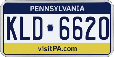 PA license plate KLD6620