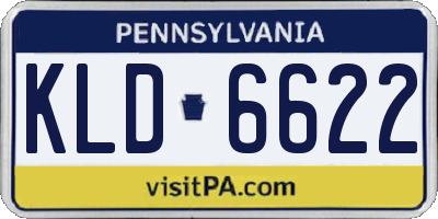 PA license plate KLD6622