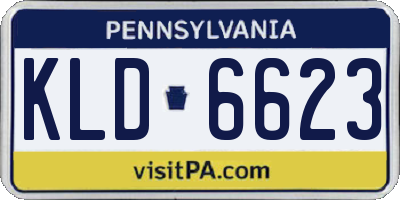 PA license plate KLD6623