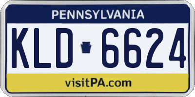 PA license plate KLD6624