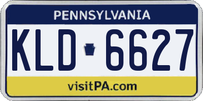 PA license plate KLD6627