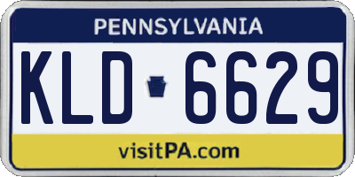 PA license plate KLD6629