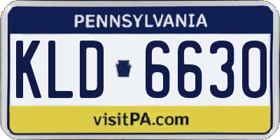 PA license plate KLD6630