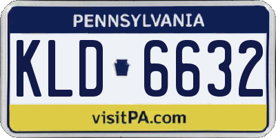 PA license plate KLD6632