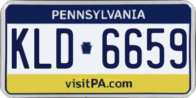 PA license plate KLD6659