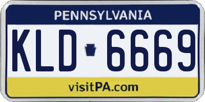PA license plate KLD6669