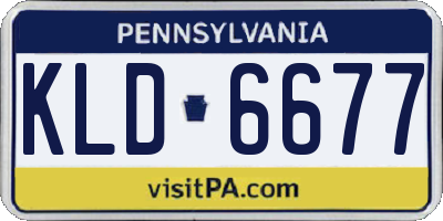 PA license plate KLD6677