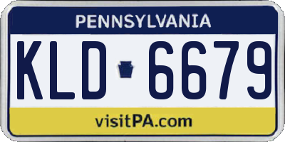PA license plate KLD6679