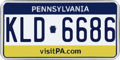 PA license plate KLD6686