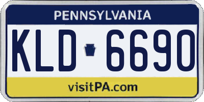 PA license plate KLD6690