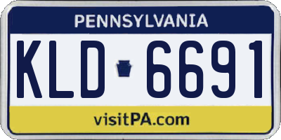 PA license plate KLD6691