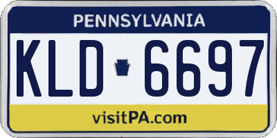 PA license plate KLD6697