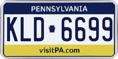 PA license plate KLD6699
