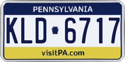 PA license plate KLD6717