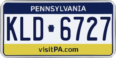 PA license plate KLD6727