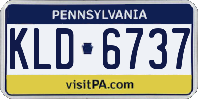 PA license plate KLD6737