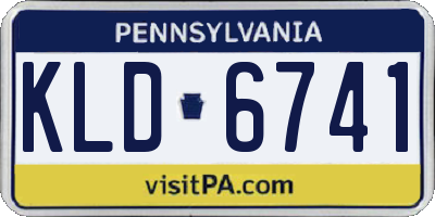 PA license plate KLD6741
