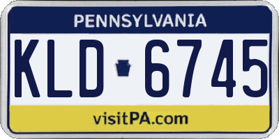 PA license plate KLD6745