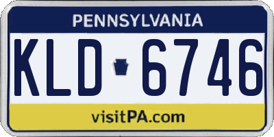 PA license plate KLD6746