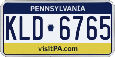 PA license plate KLD6765