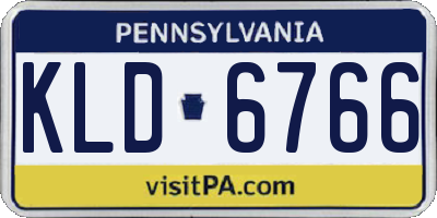 PA license plate KLD6766